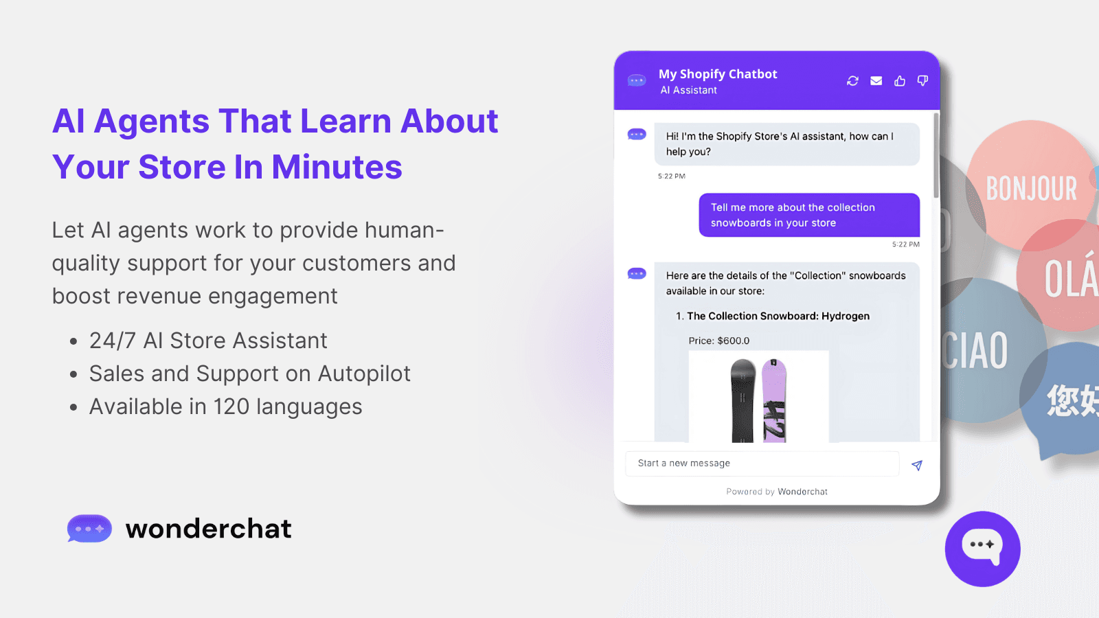 AI Store Agent and Live Chat
