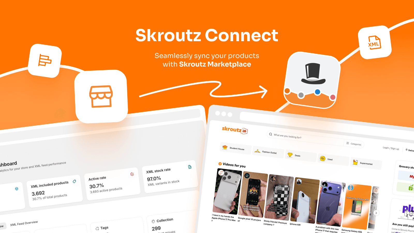 Seamlessly sync your products with Skroutz Marketplace