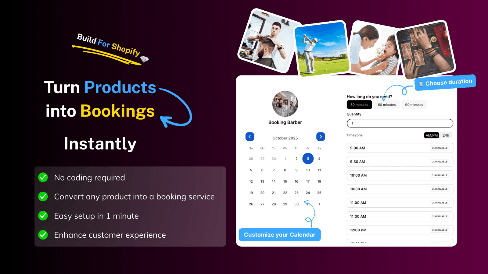 Turn Products into Bookings