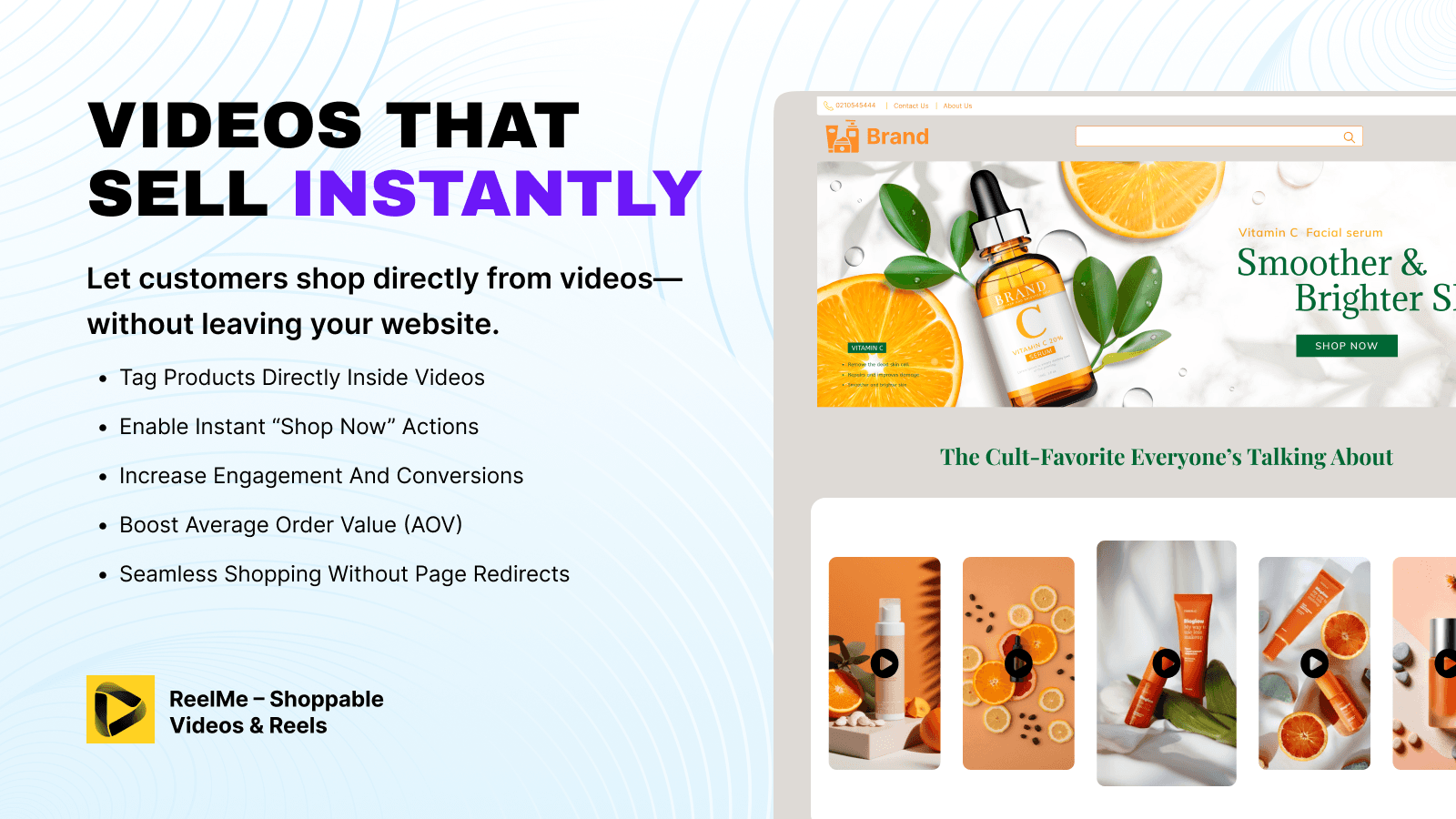 Add shoppable videos to your landing page and boost engagement
