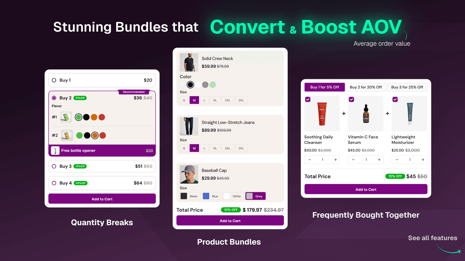 Product Bundle with Simple Bundles, Quantity Breaks and Upsells