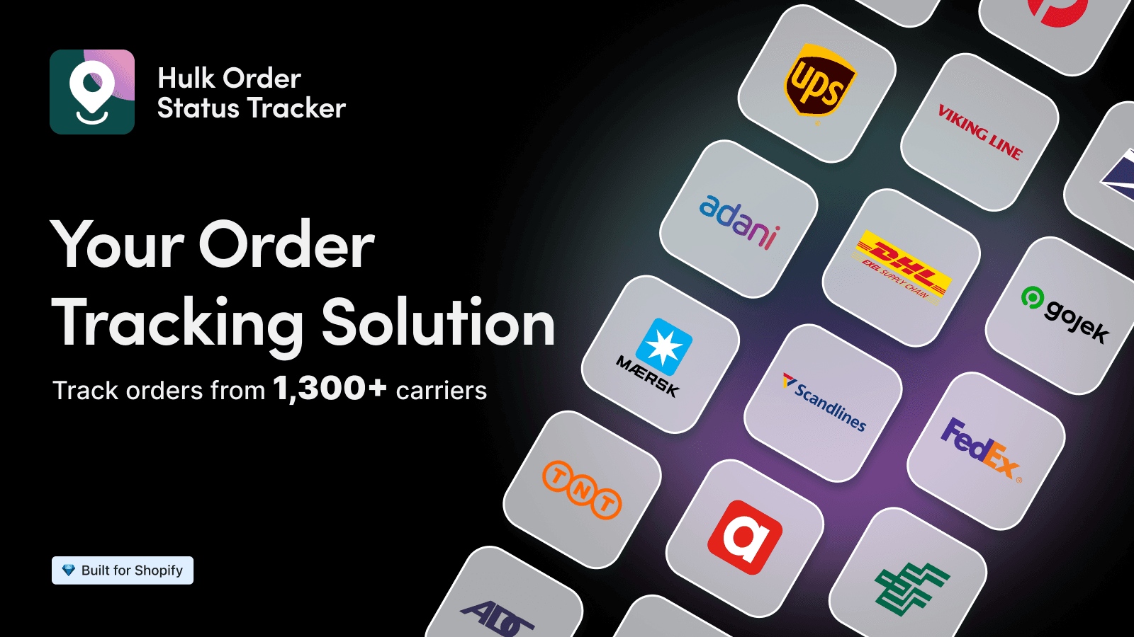 Shopify Order Tracking Solution 1,300+ carriers