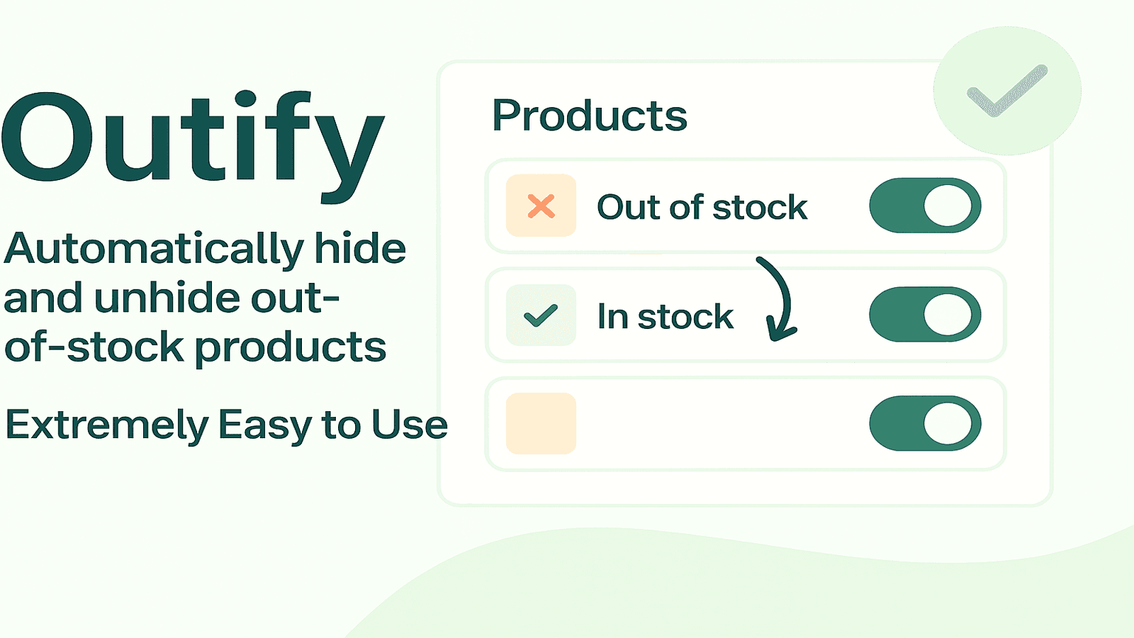 The Main Dashboard of the Outify App showing the Funtionialities