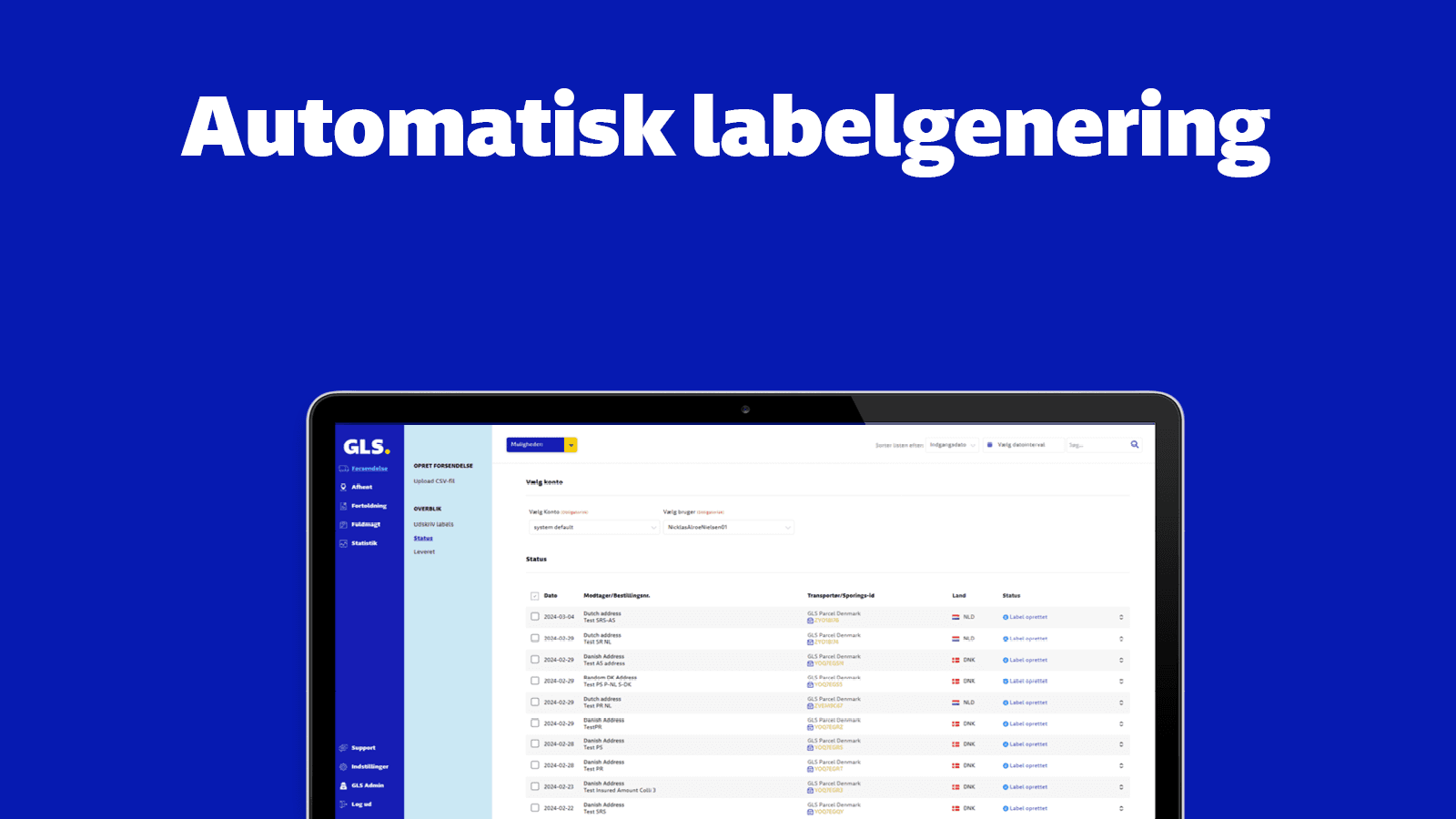 Click&Ship - Nem og hurtig labelgenerering
