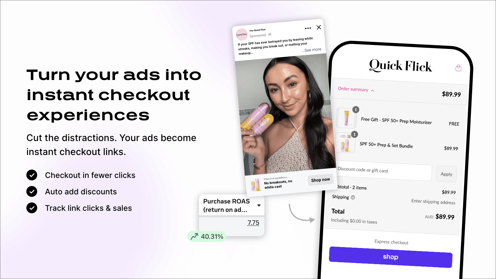 one click checkout links