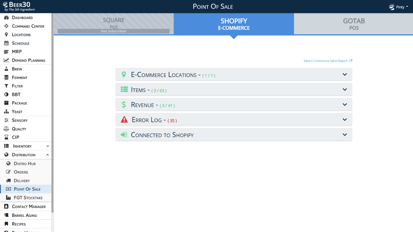Beer30 Shopify Integration