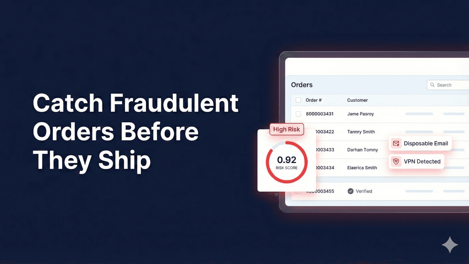 SignalWall dashboard with risk score and fraud alerts