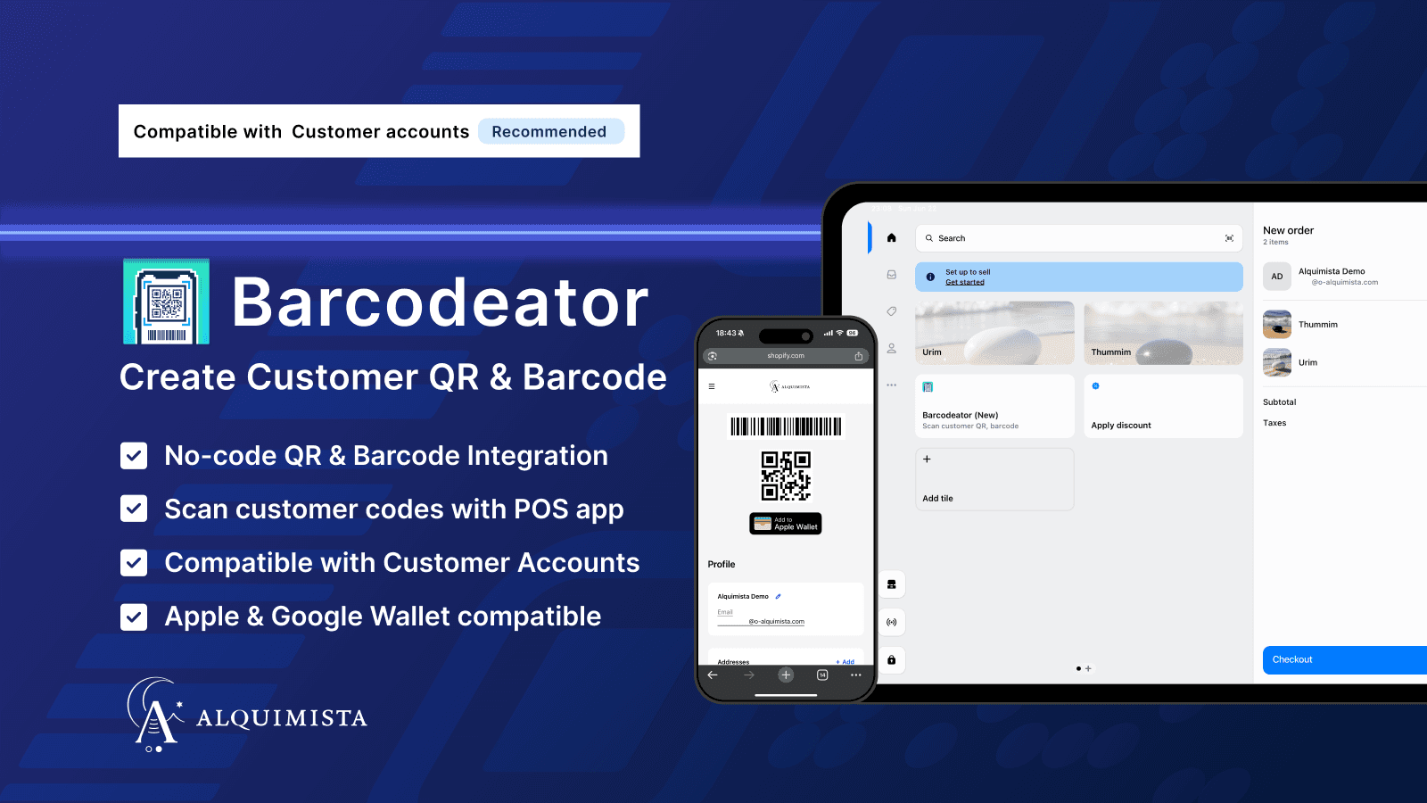 Barcodeator Create Customer QR and Barcode