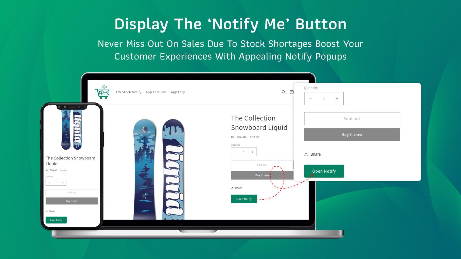 Display Notify Me Button