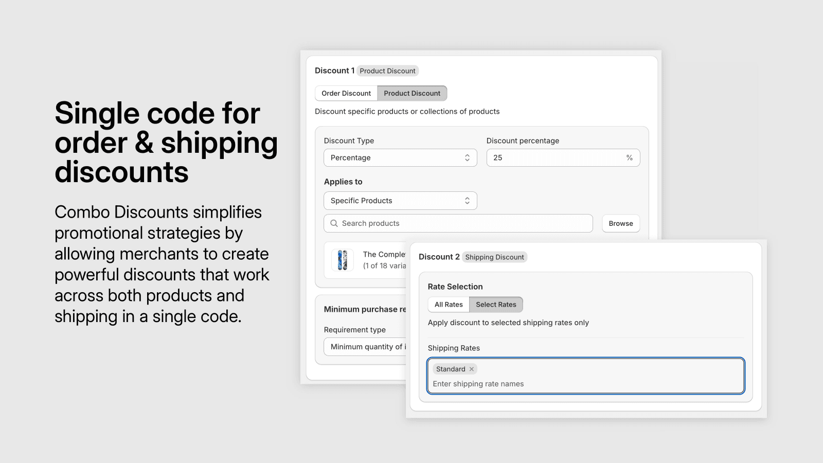 Shopify One Code for Order + Free Shipping
