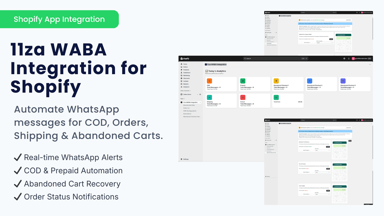 11za WABA Integration for Shopify