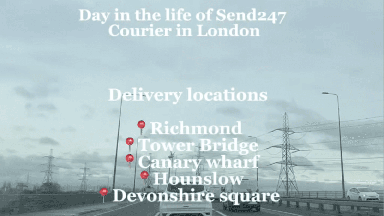 Same day courier service delivering across multiple locations.