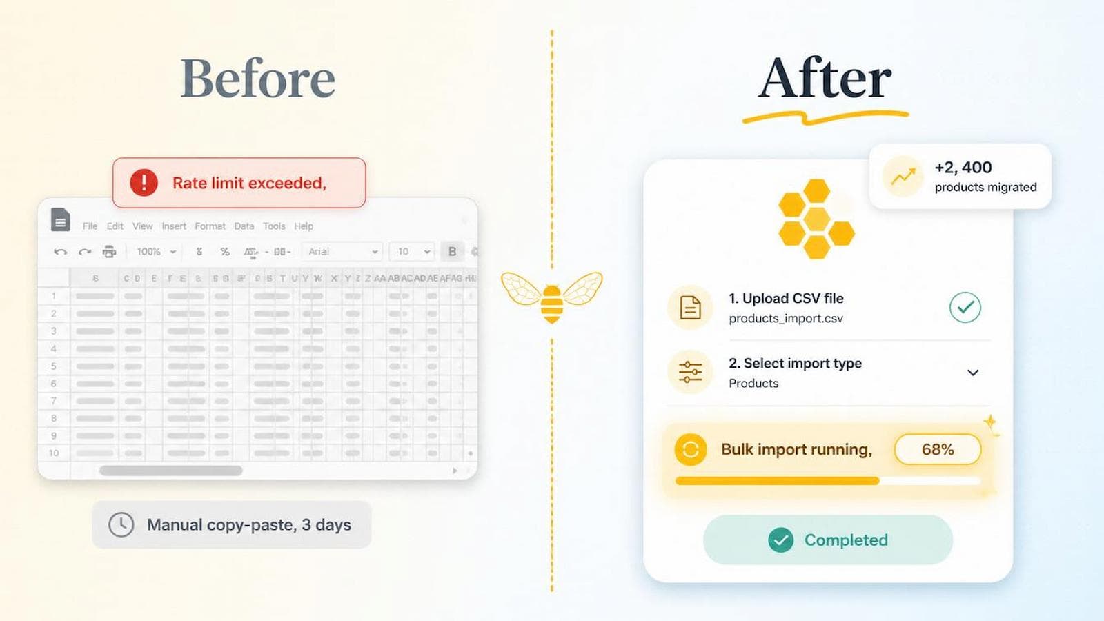 Migrate from Dukaan, woocommerce and magento