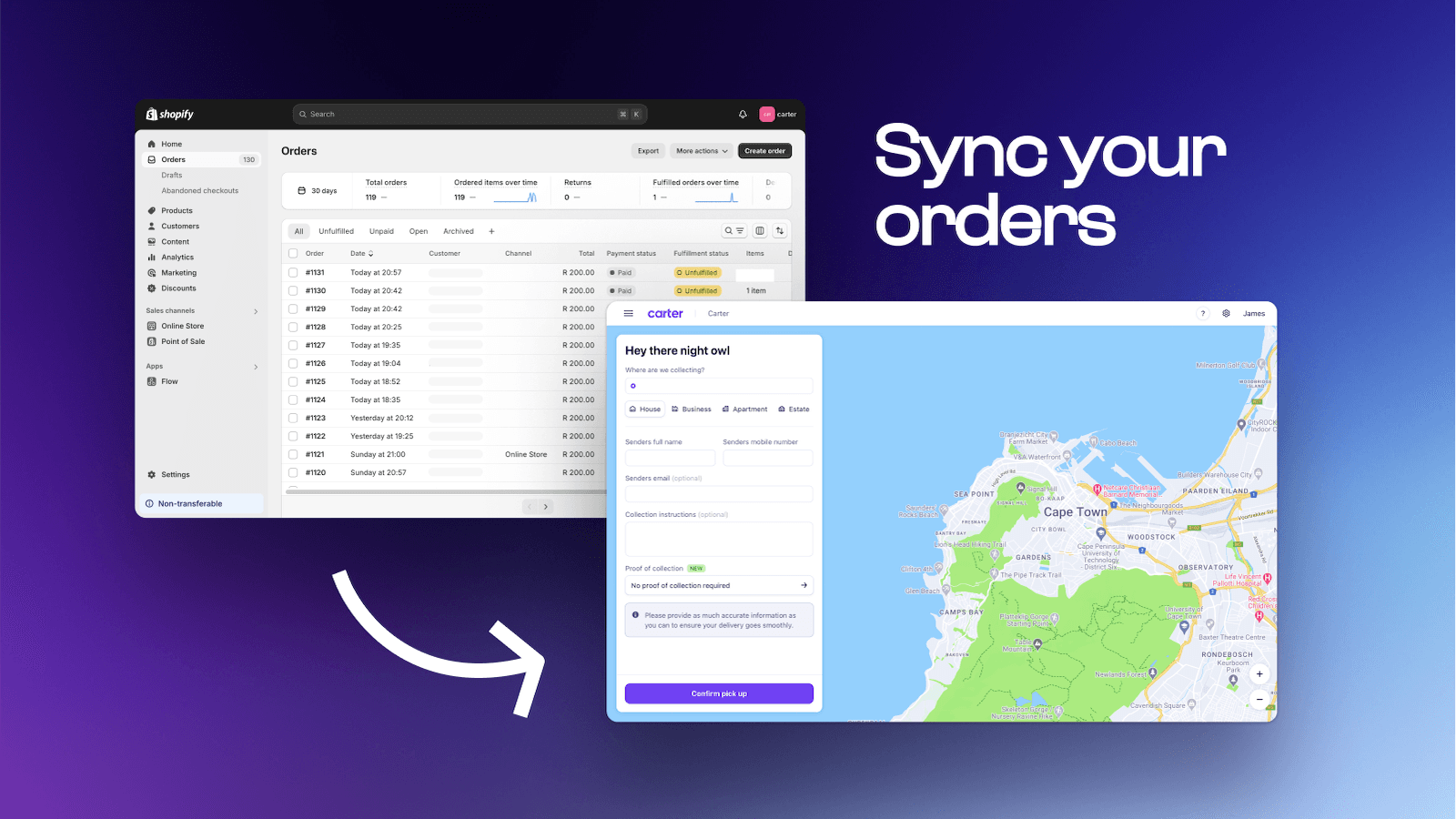 Sync your shopify orders to Evership