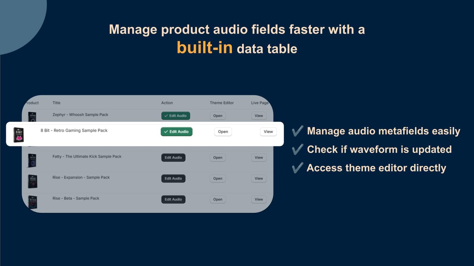 WaveViz App Homepage Overview