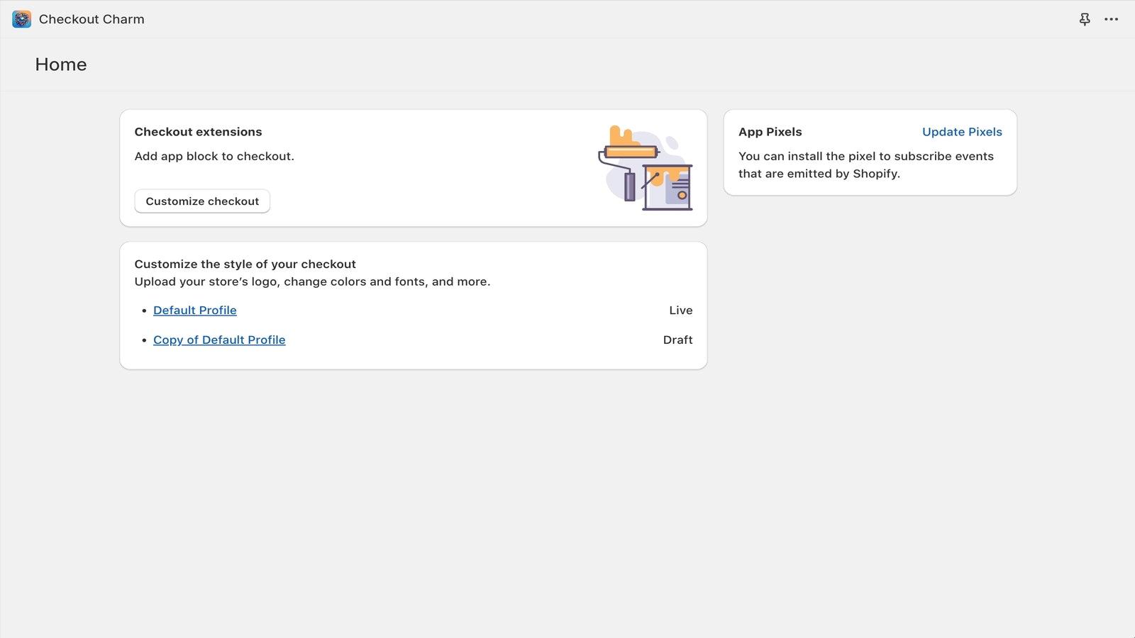 The main interface for operating the app