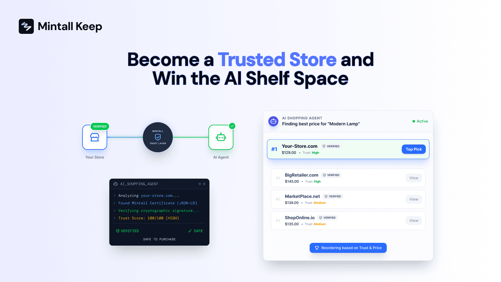 Mintall Keep: Become a trusted store and win the ai shelf space