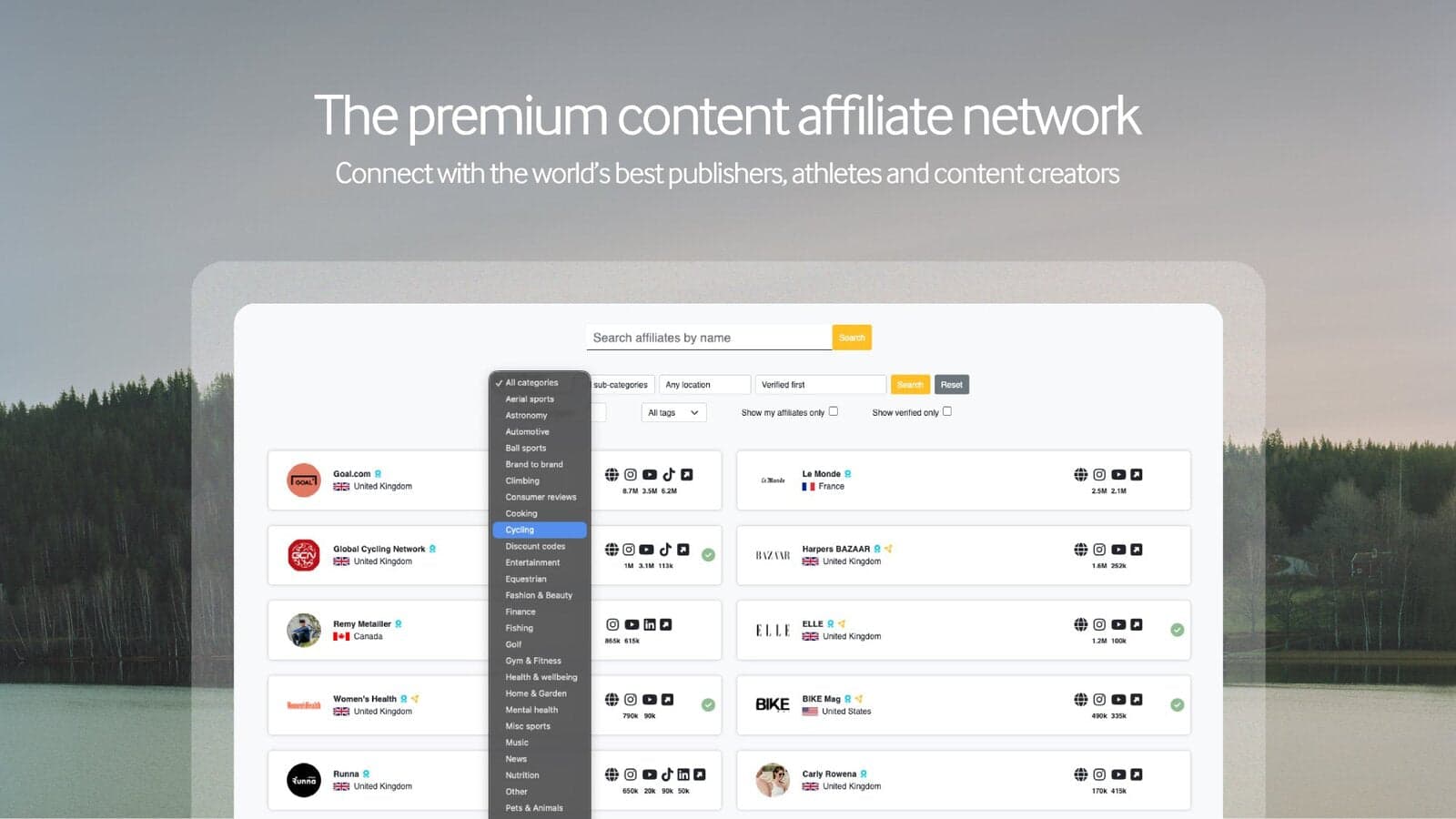 Avelon - the sports specific affiliate marketing network