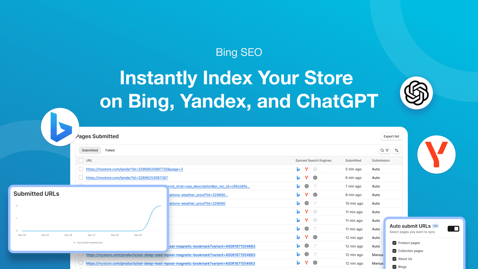 Instantly Index on Bing & Yandex using IndexNow Protocol
