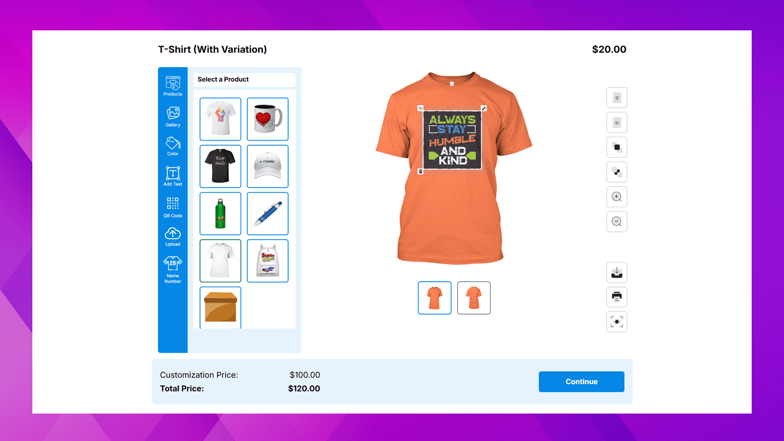 Design panel for visitors