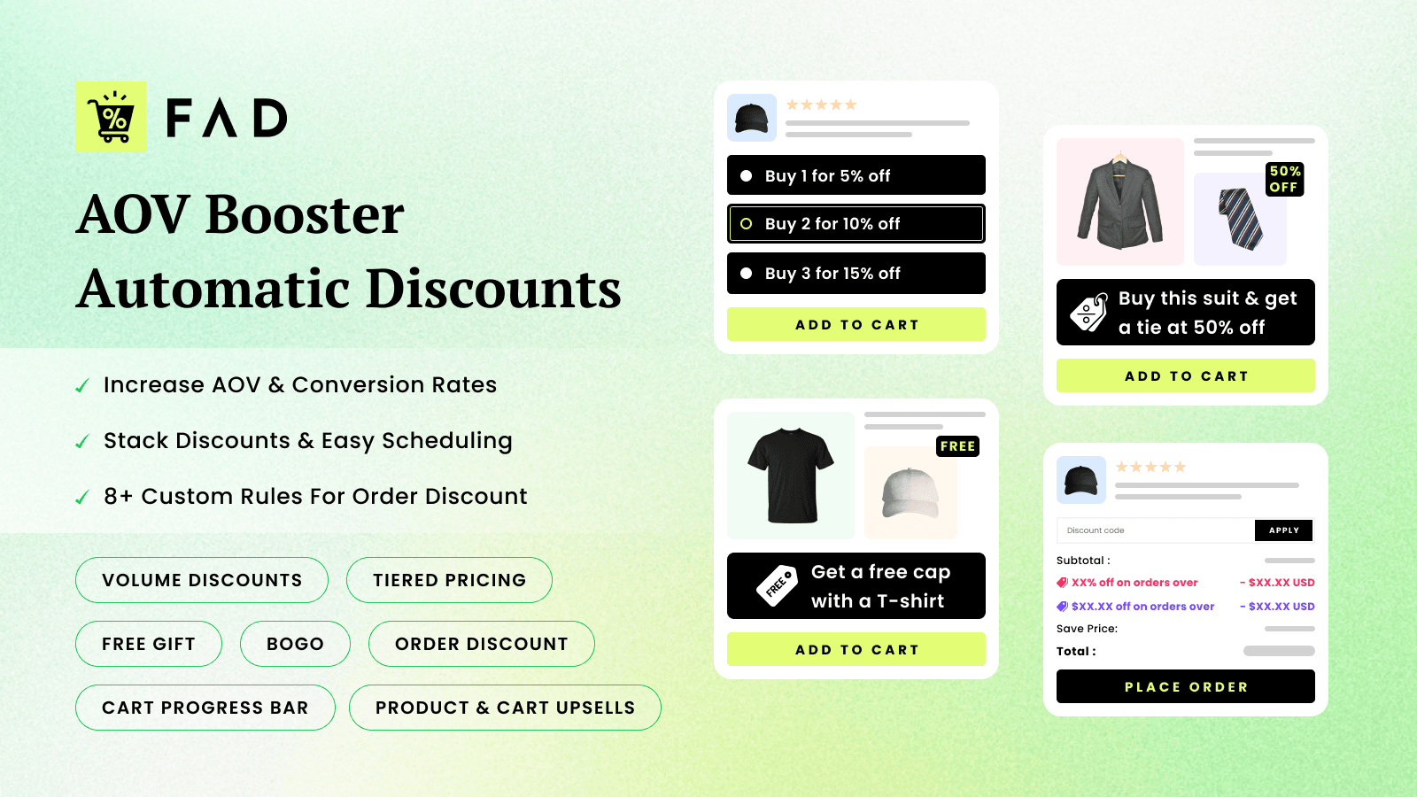 Functional discount volume offer