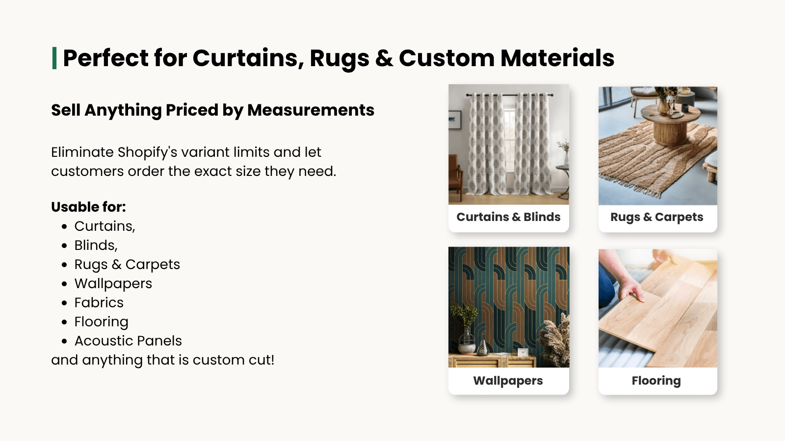 Custom price calculator by size for Shopify stores.