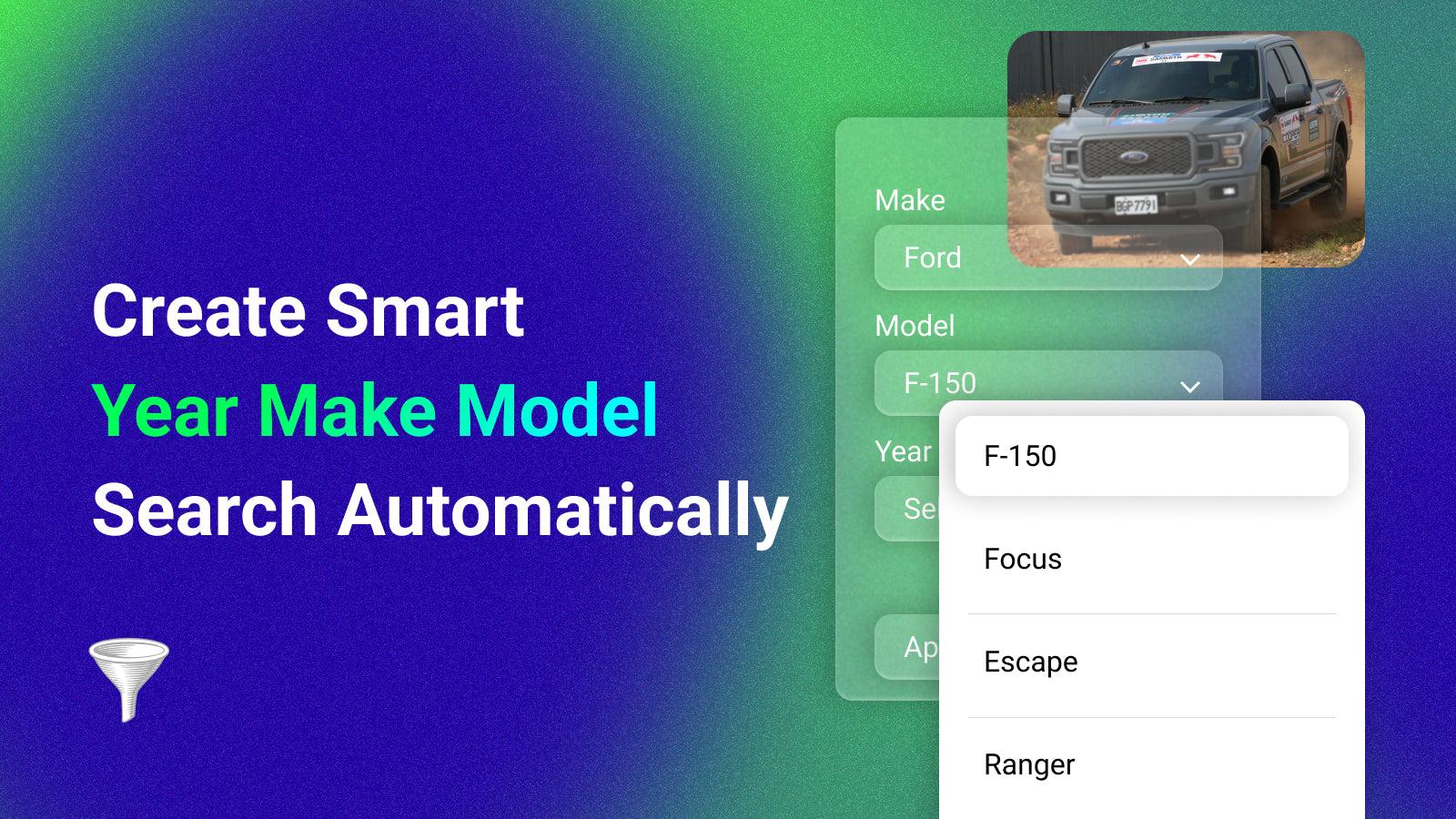 Create year make model search automatically in shopify