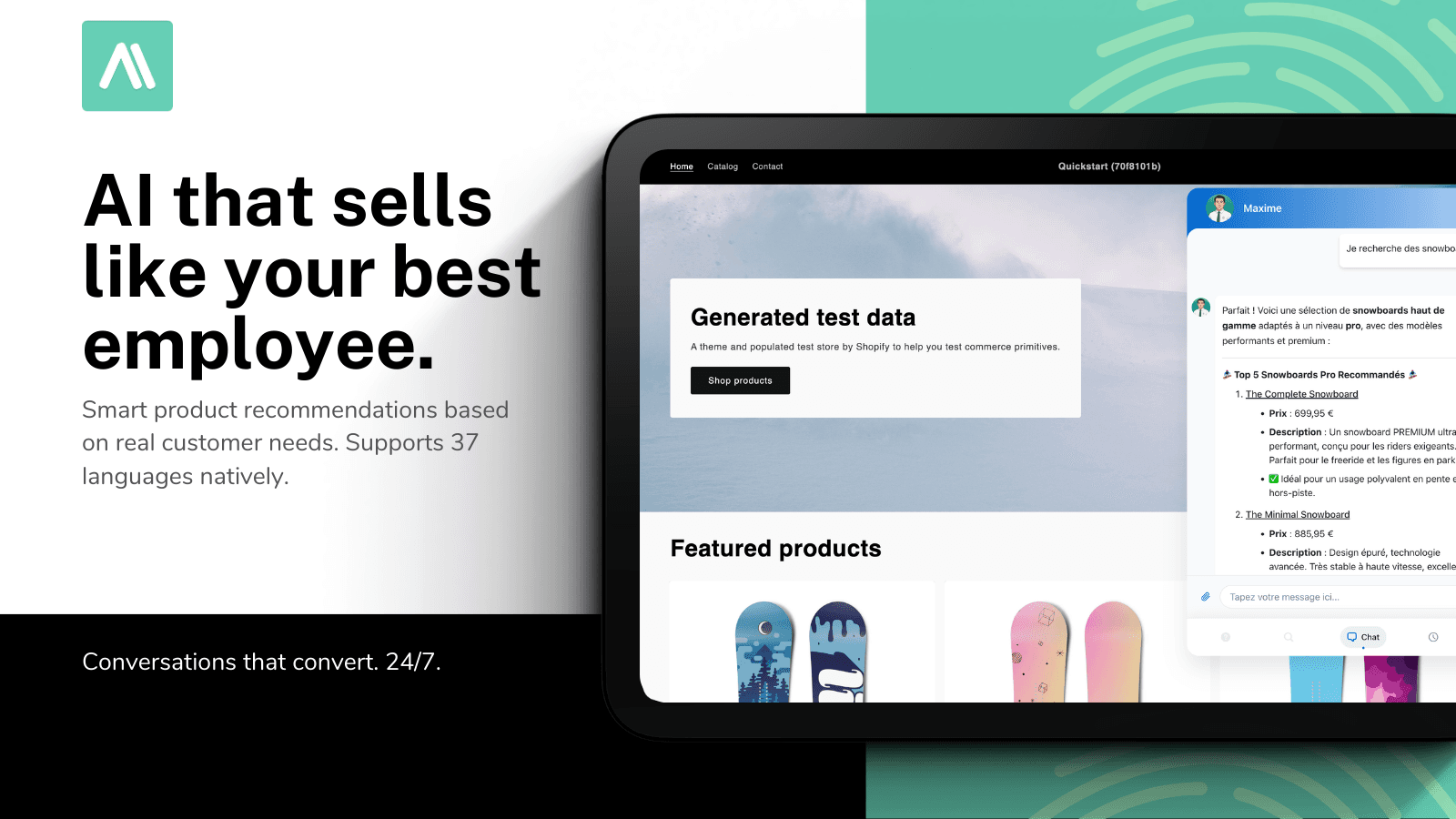 AI that sells like you best employee