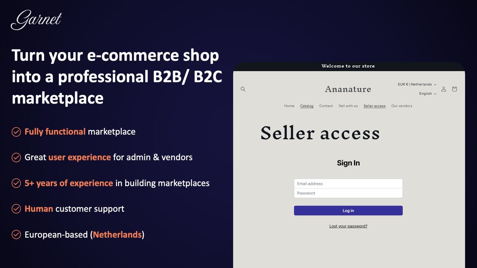 Turn your e-commerce shop into a professional marketplace