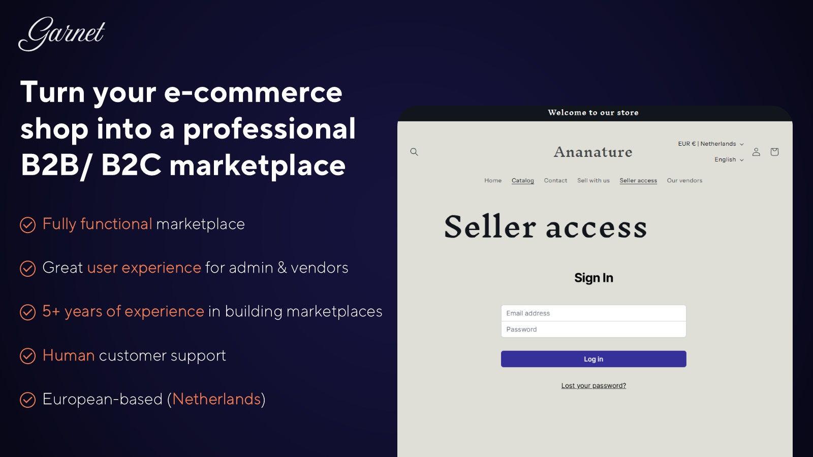 Turn your e-commerce shop into a professional marketplace