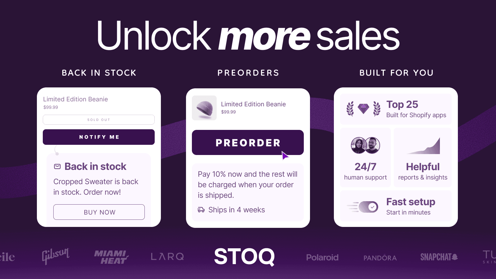 Preorder, backorder, back in stock, notify me & restock all in 1