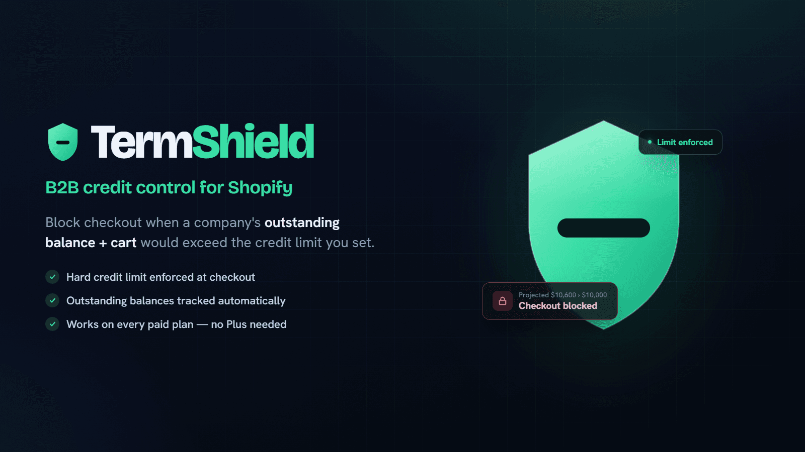 TermShield blocks over-limit B2B checkout automatically
