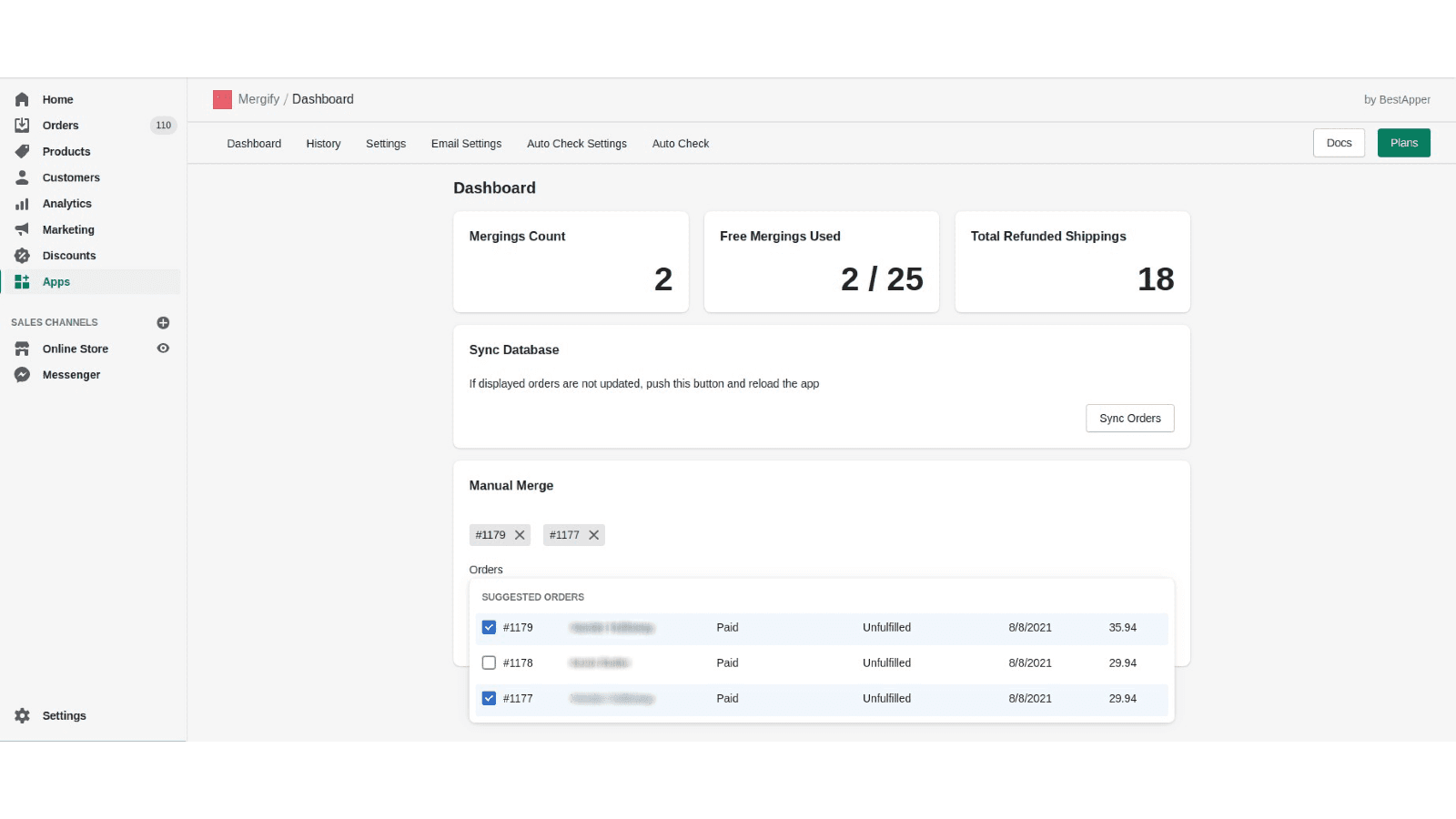 Mergify Dashboard Page