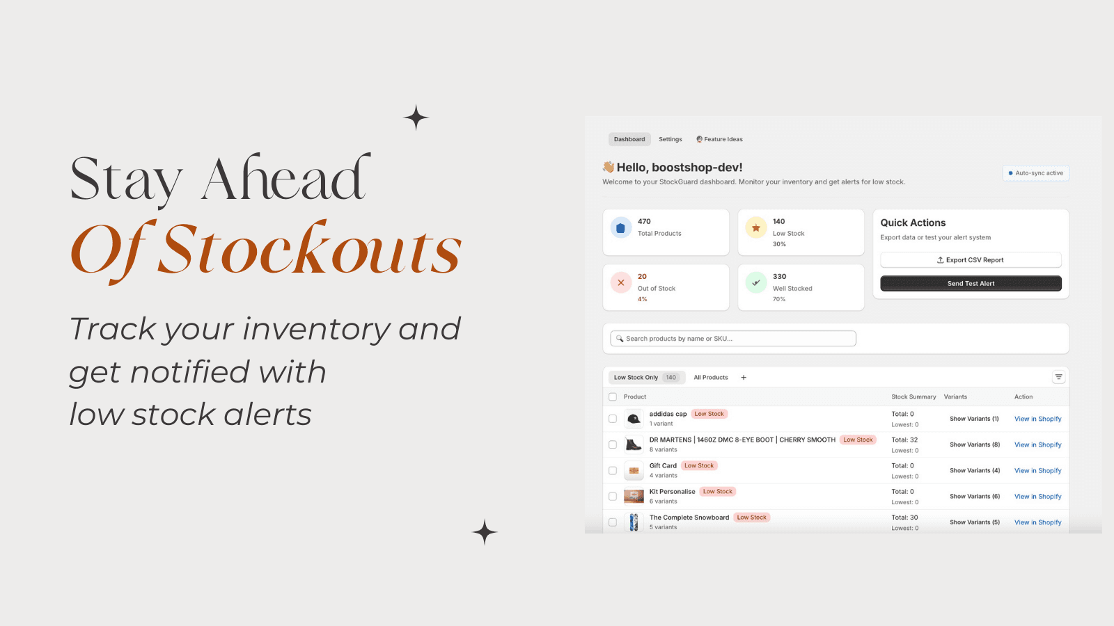 Stay Ahead of Stockouts