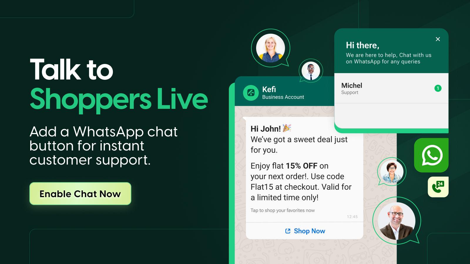 Add a floating chat button to connect on WhatsApp