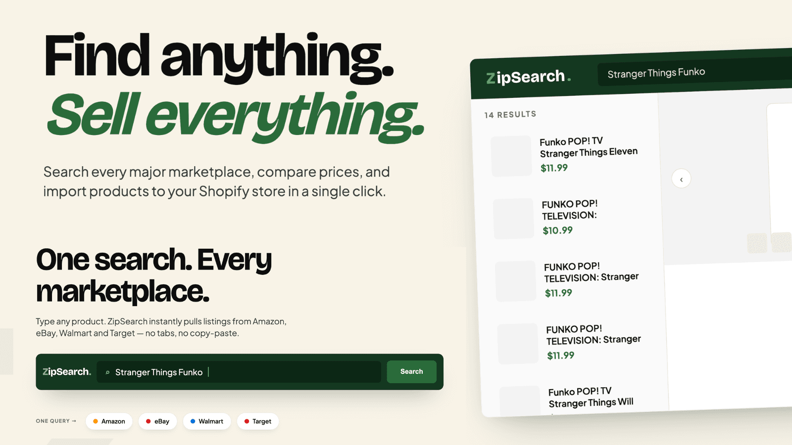 search and import products into your Shopify store