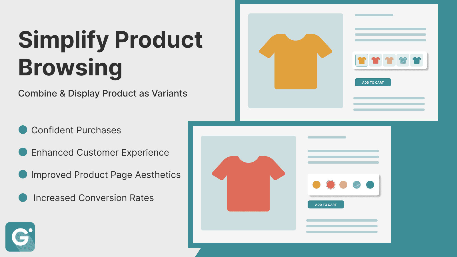 separate products and re-design variant picker
