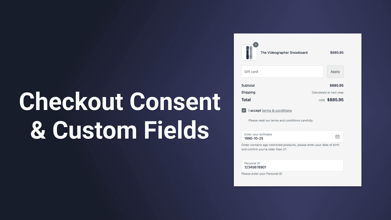 Tusk - Checkout Consent