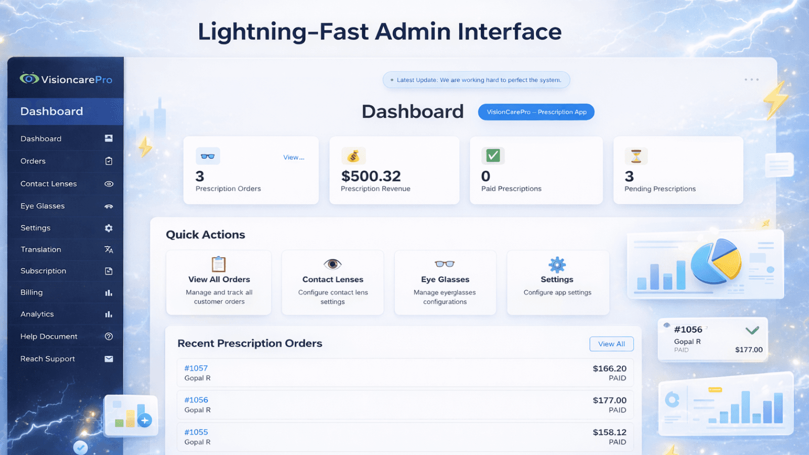 Lightning-Fast Admin Interface