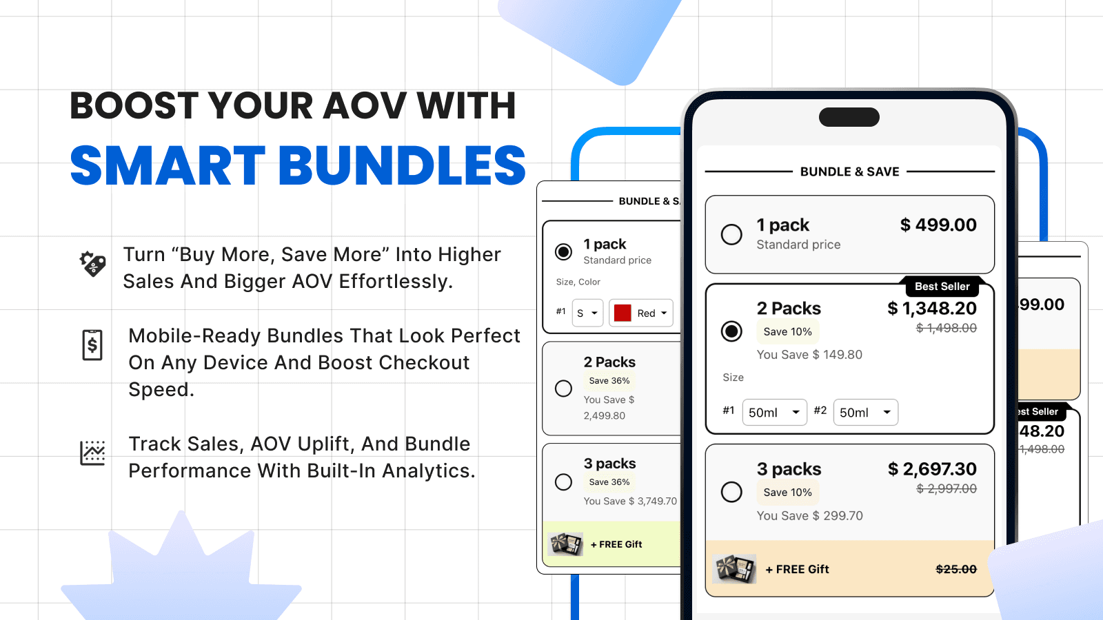 Boost AOV & sales with Shopify bundle, upsell & discount app.
