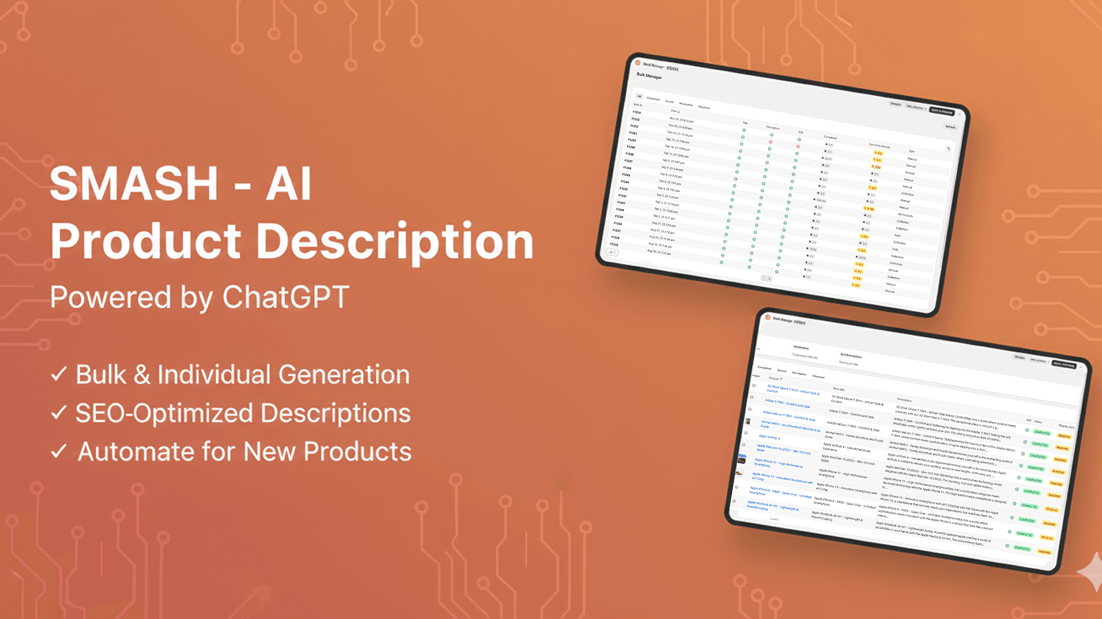 Generate content in bulk or individually