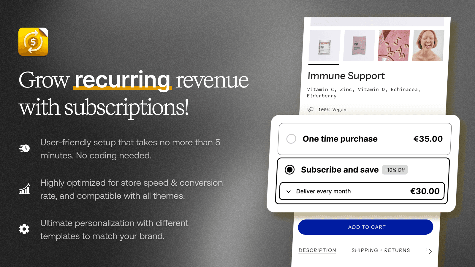 Grow recurring revenue with subscriptions