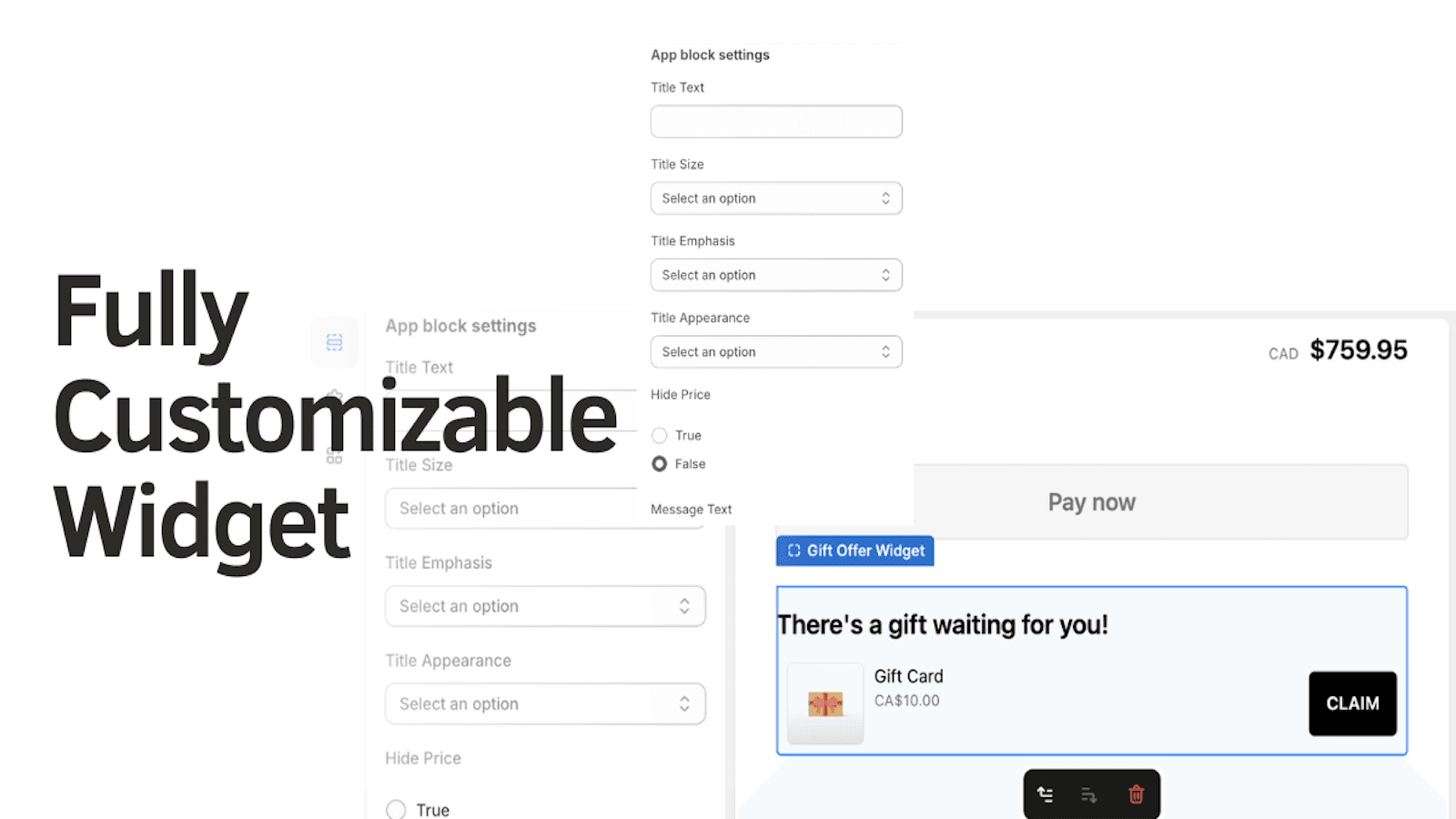 Fully Customizable Widget