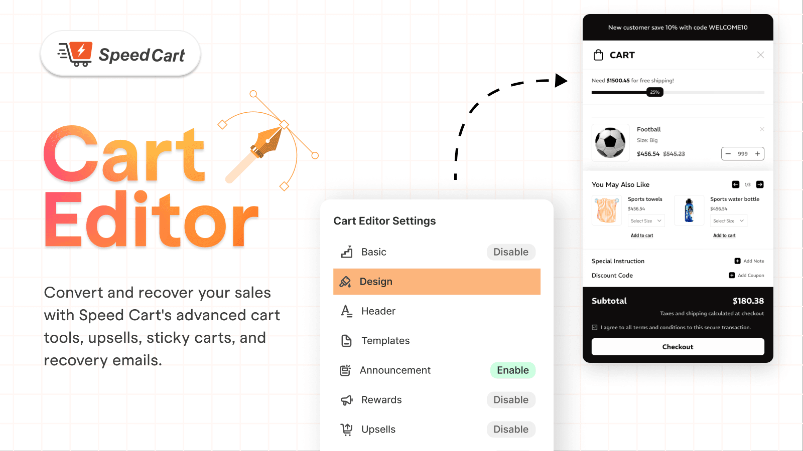 Speed Cart Drawer Abandon Cart Upsell
