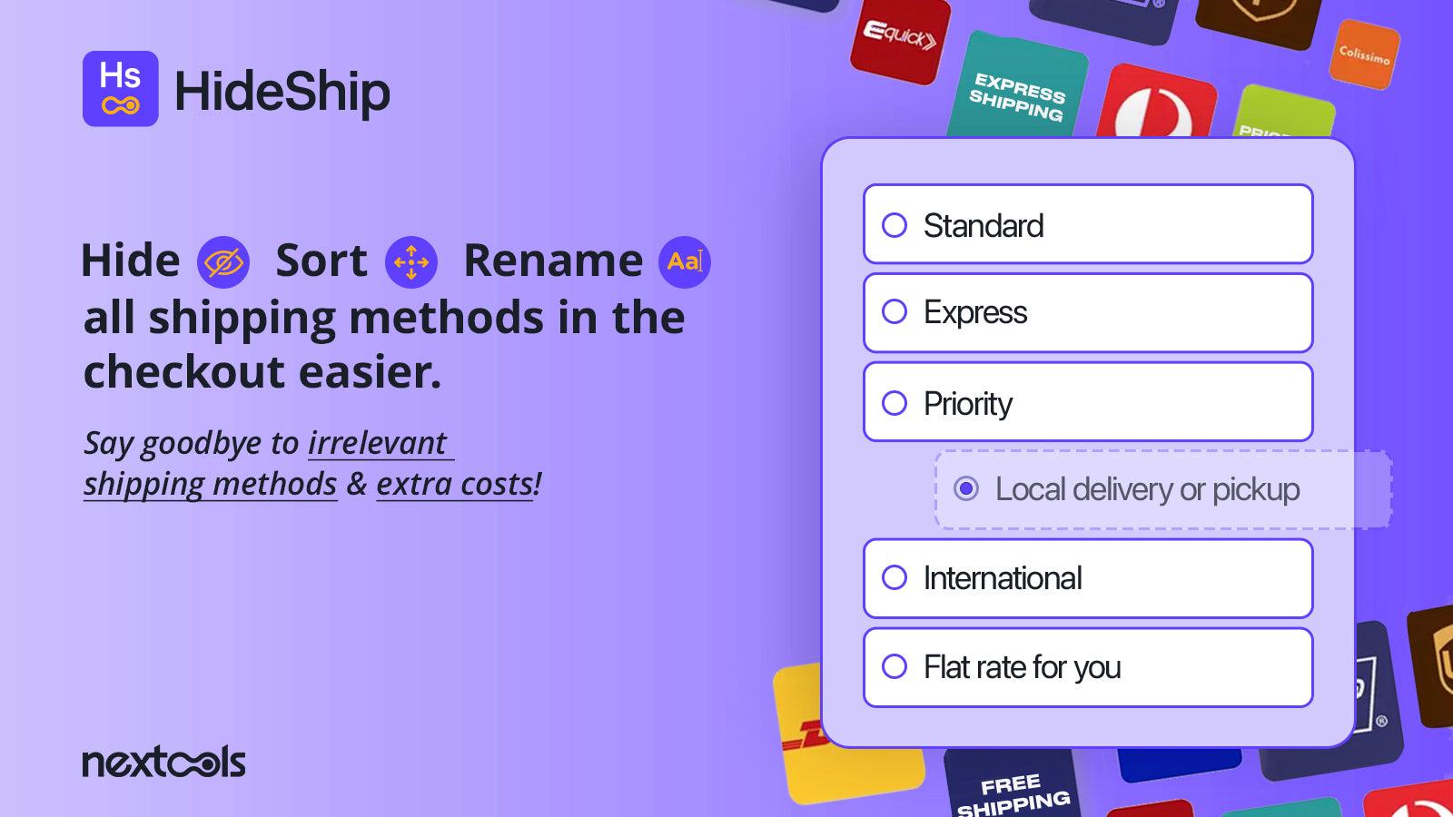 HideShip: Hide shipping methods