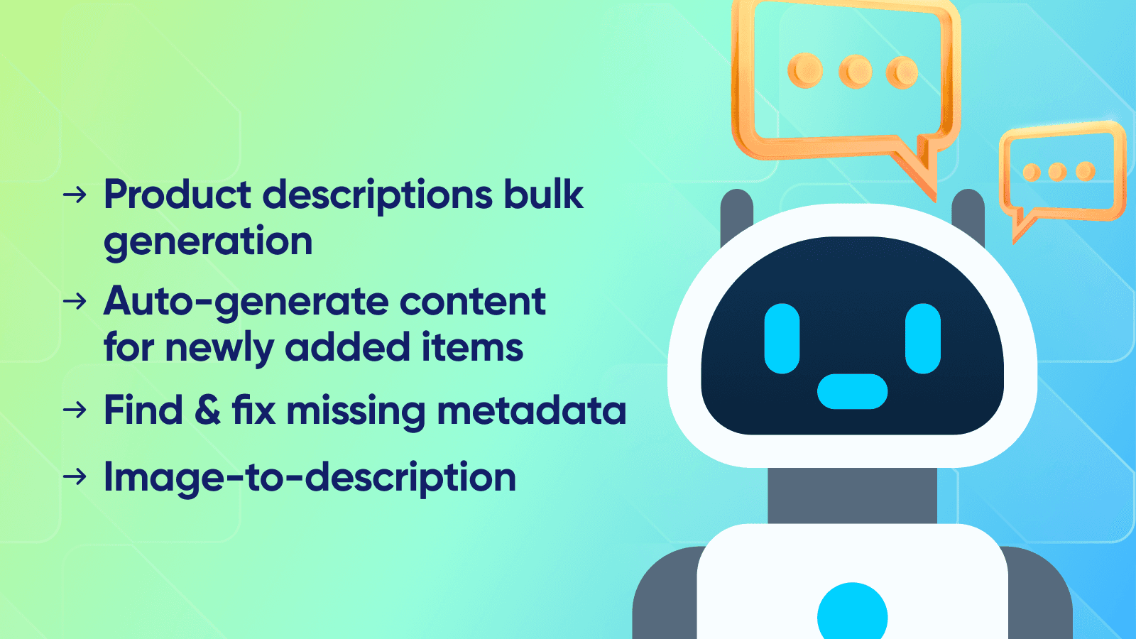 Create SEO-friendly product descriptions, meta tags, alt-texts