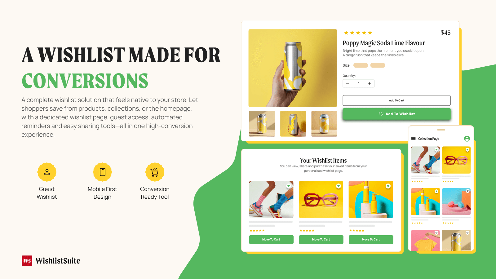 High-converting guest wishlist and save for later Shopify app.