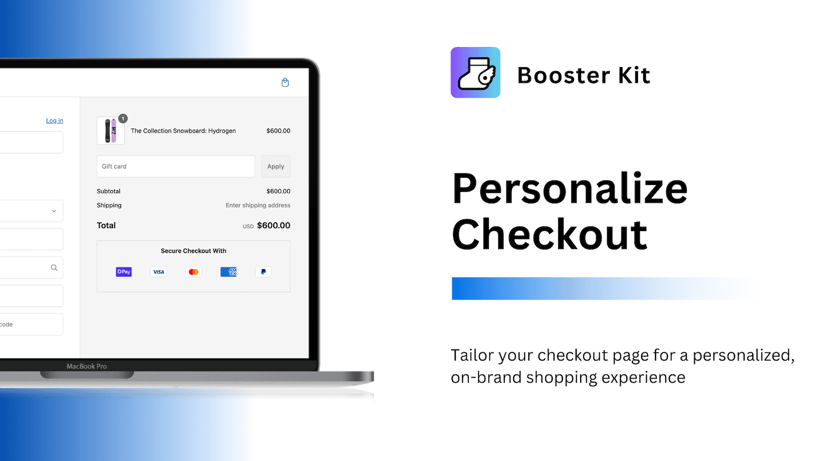 Booster Kit- Personalize Checkout