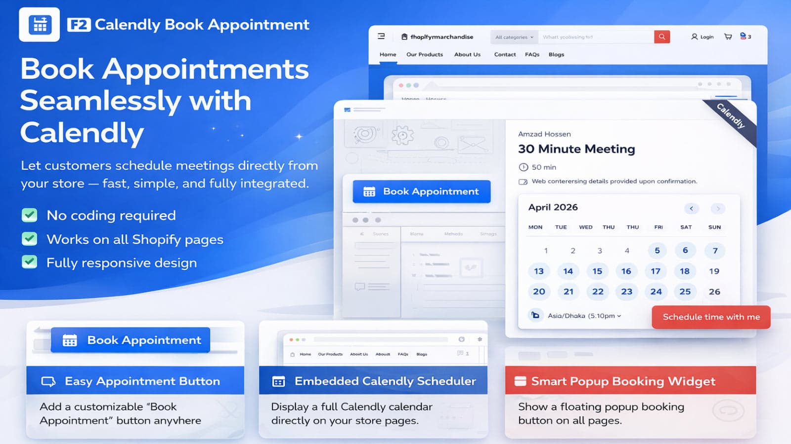 Calendly Embed for Shopify