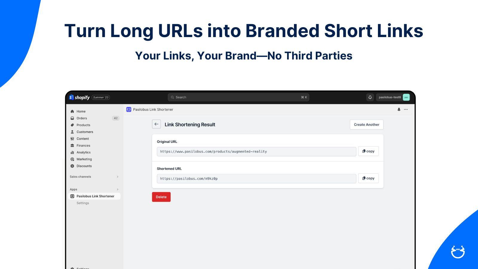 Transform long URLs into branded, trusted links